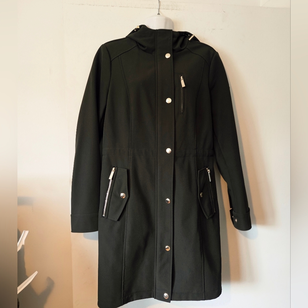 Michael Kors Dark Green Hooded Anorak Jacket
